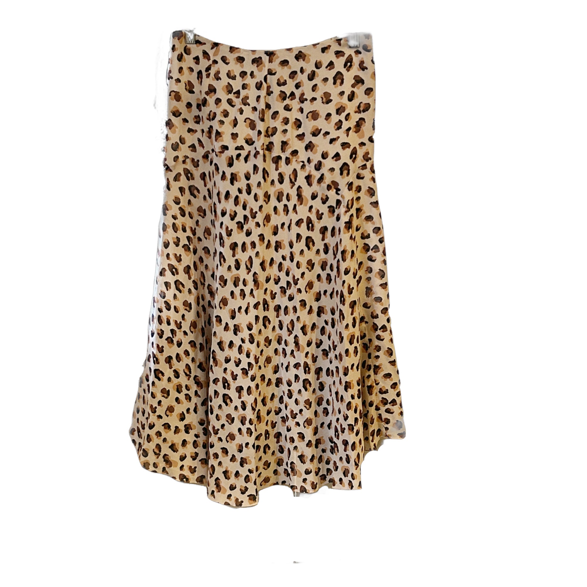 Chiffon leopard 2025 midi skirt