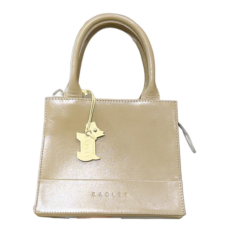 Small Light Brown Radley Bag with Yellow Charm Constantine Rex Ltd Vintage Designer Fashion Accessories