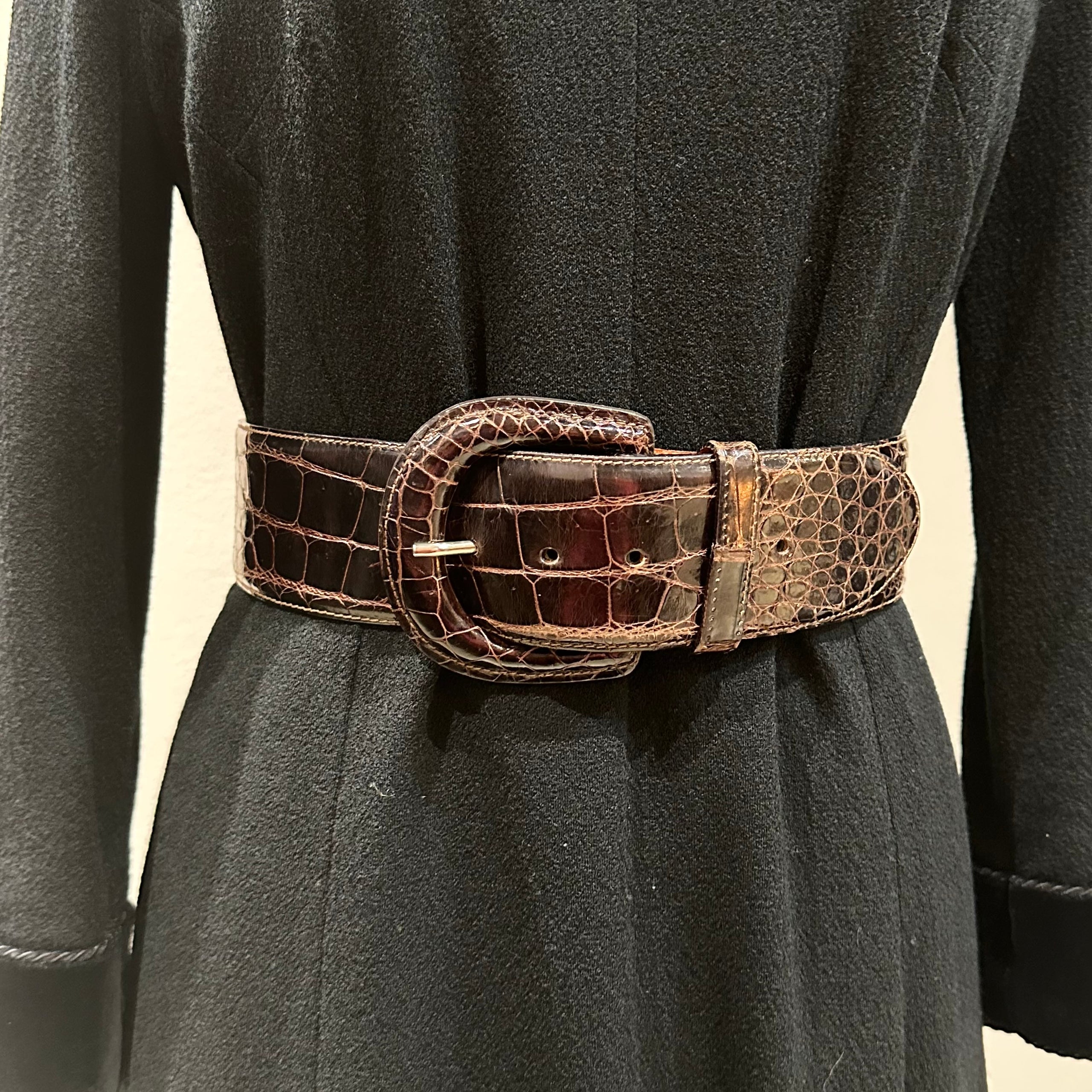 Ralph Lauren Crocodile Waist Belt
