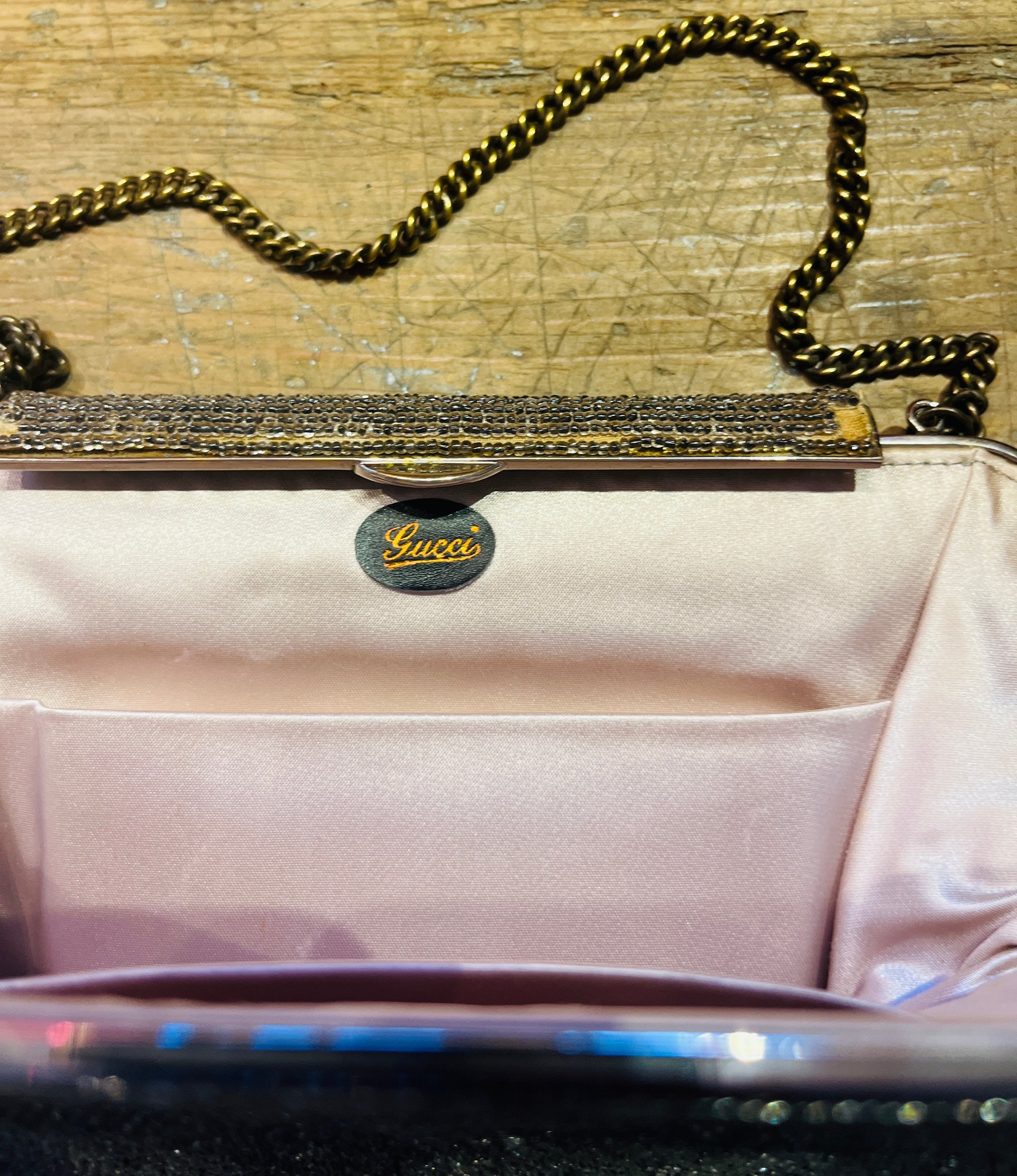Gucci 1950s Silver Beaded Evening Bag Constantine Rex Ltd Vintage Designer Fashion Accessories